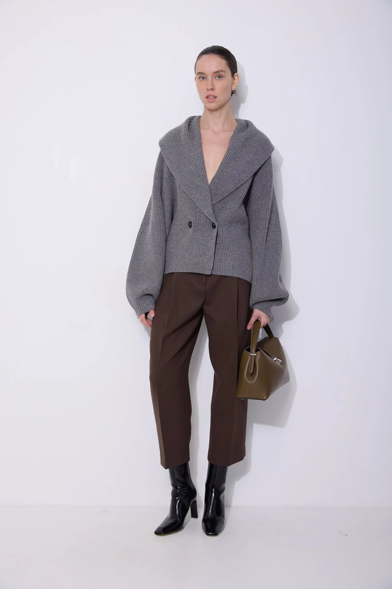 Pleated Straight Trousers - Image 2