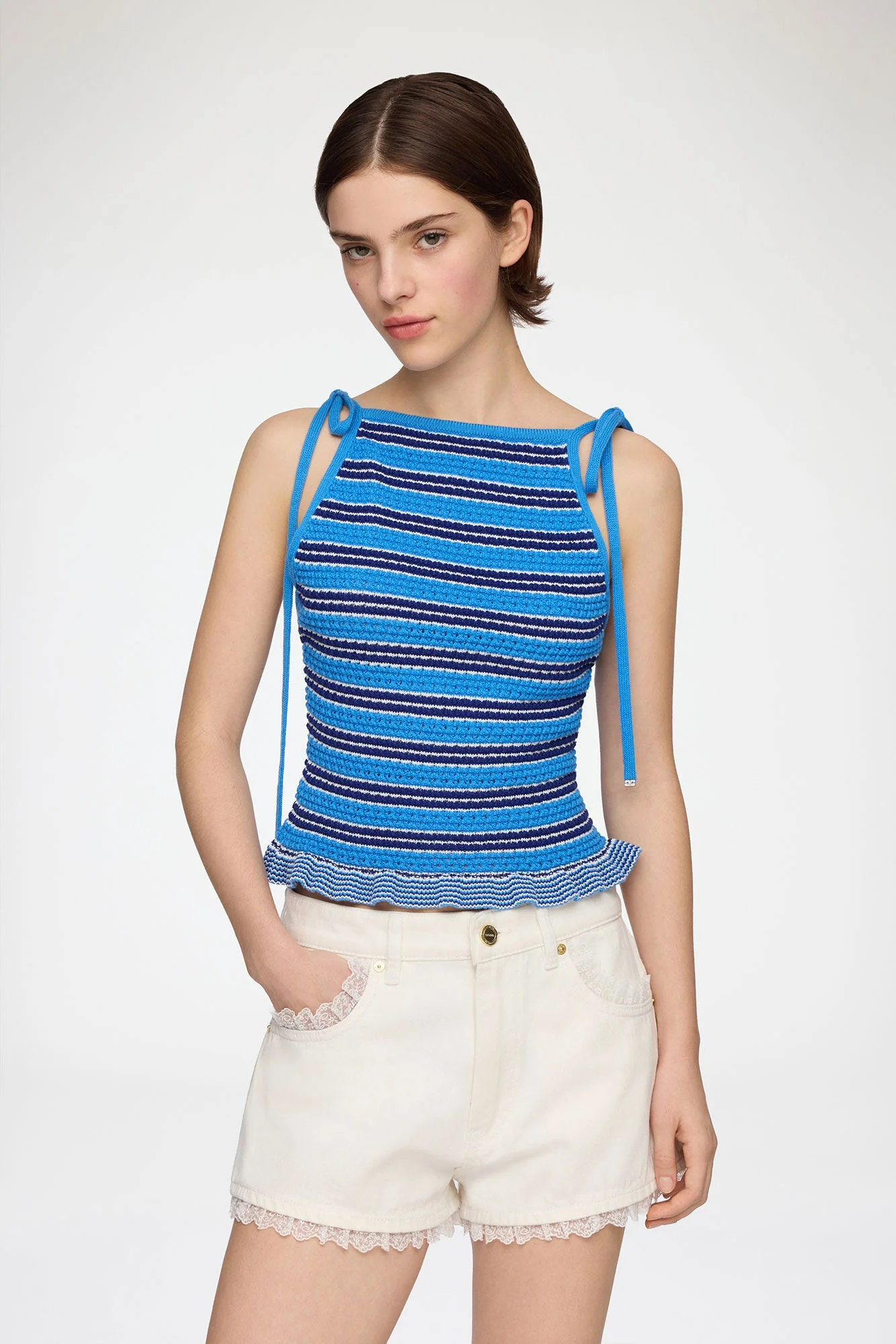 Pointelle Stripe Top - Image 2
