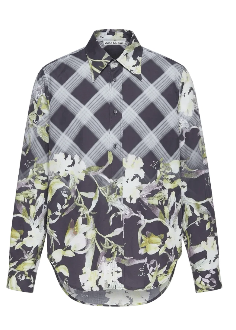 Printed Button-Up Shirt