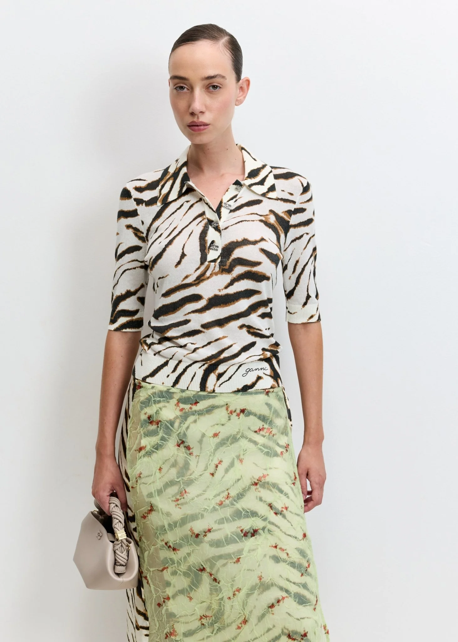 Printed Cotton Polo - Image 4