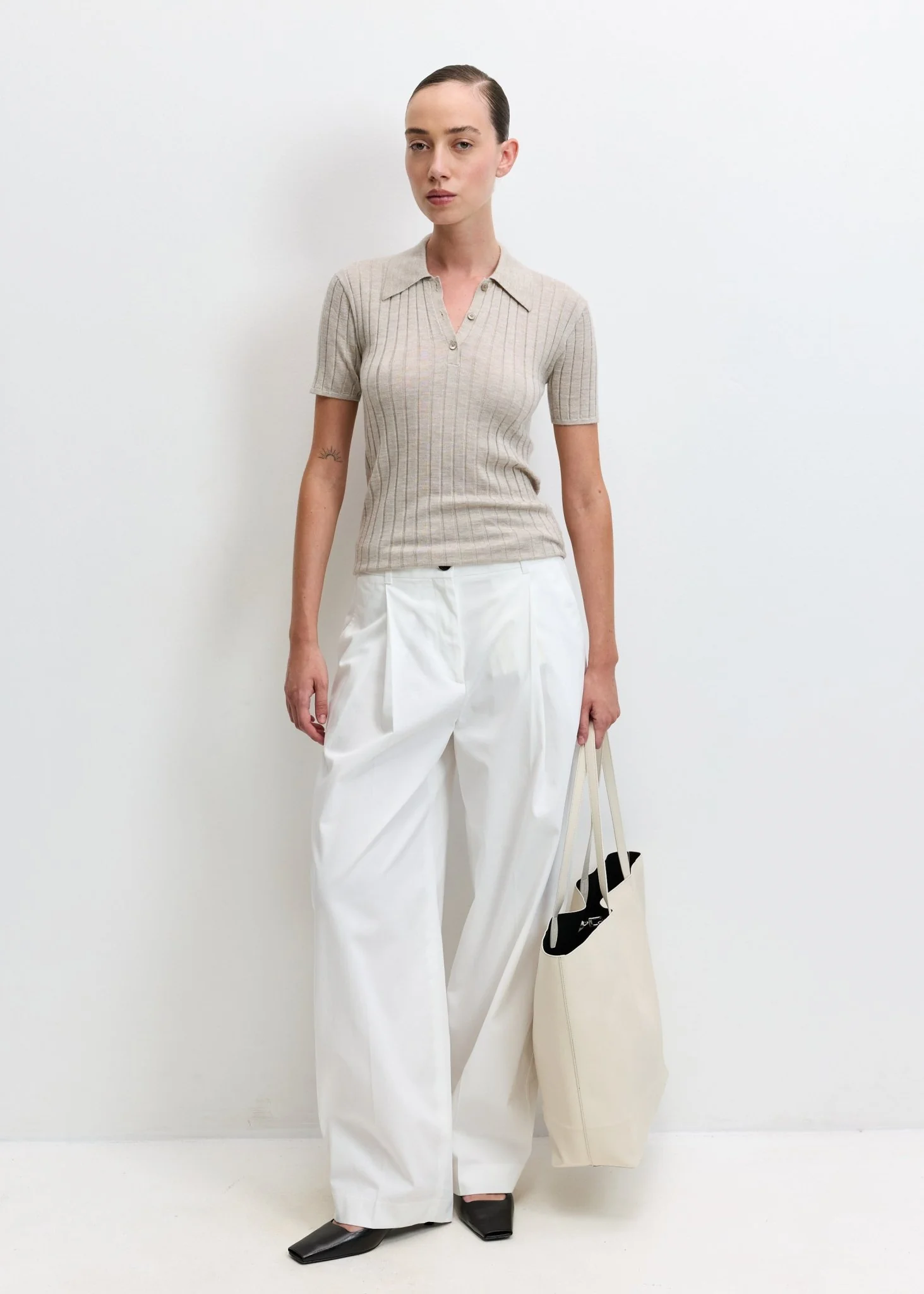 Ribbed Cashmere Silk Polo - Image 2
