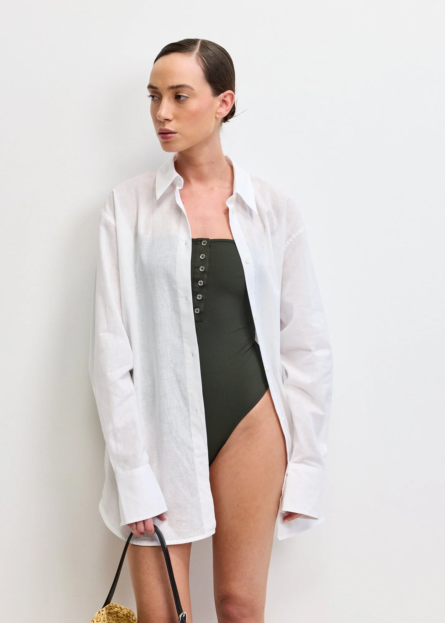 Ribbed Strapless Swimsuit - Image 3