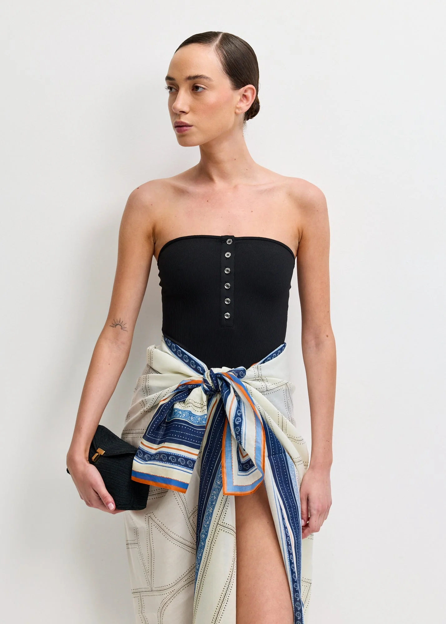 Ribbed Strapless Swimsuit - Image 3