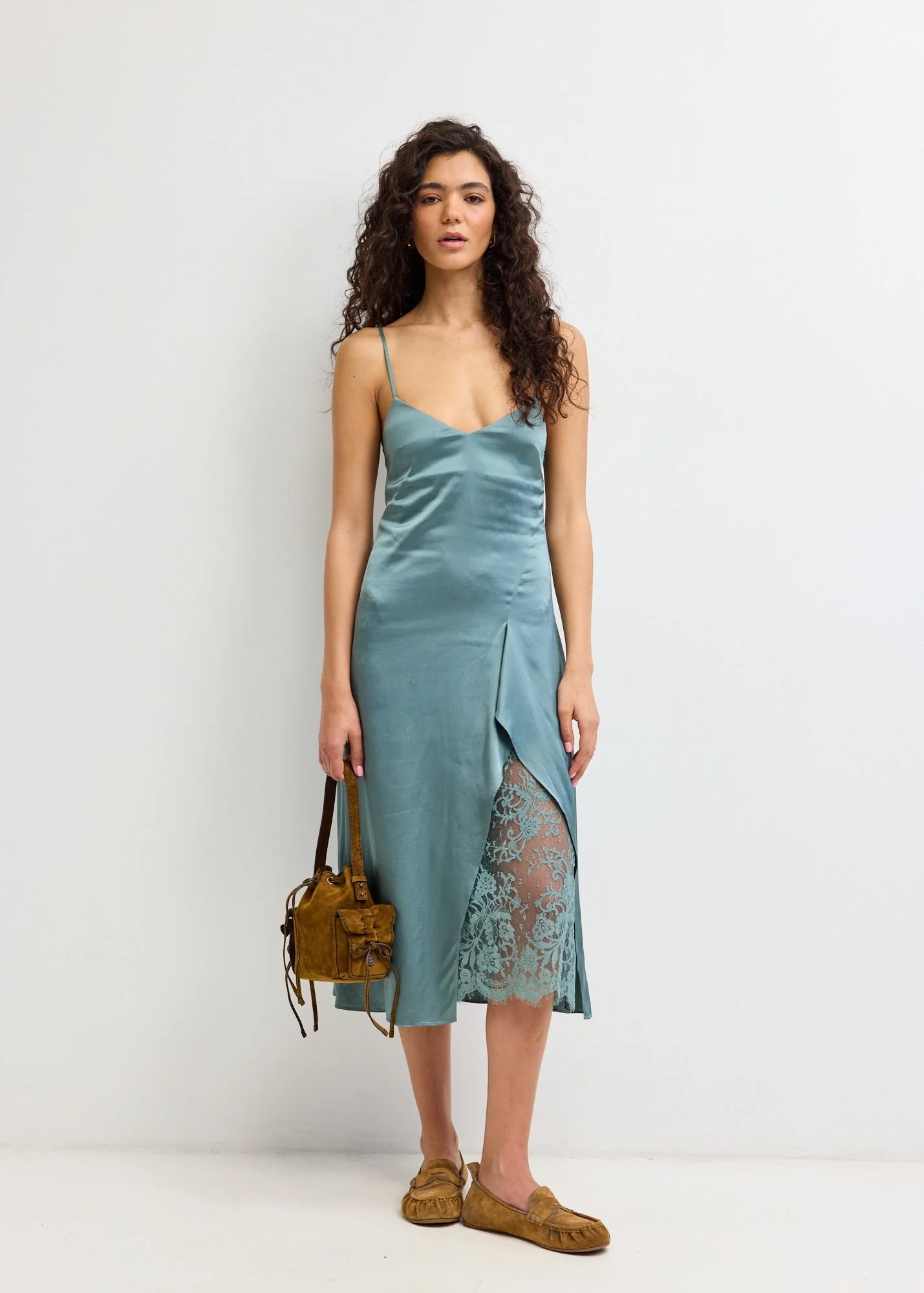 Satin Slip Dress - Image 2