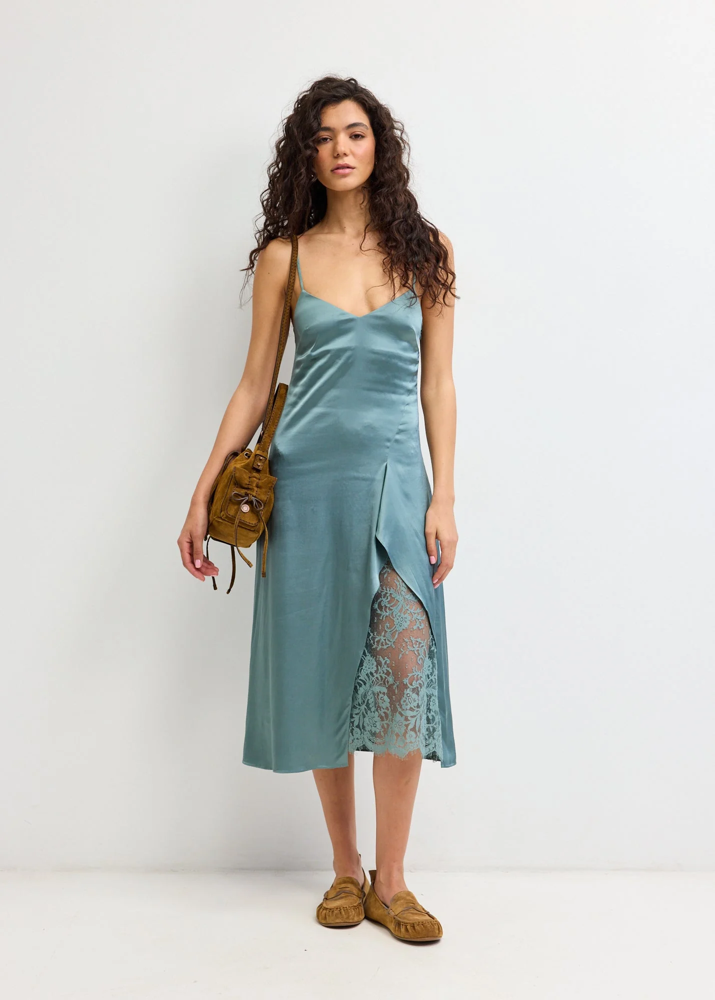 Satin Slip Dress - Image 3