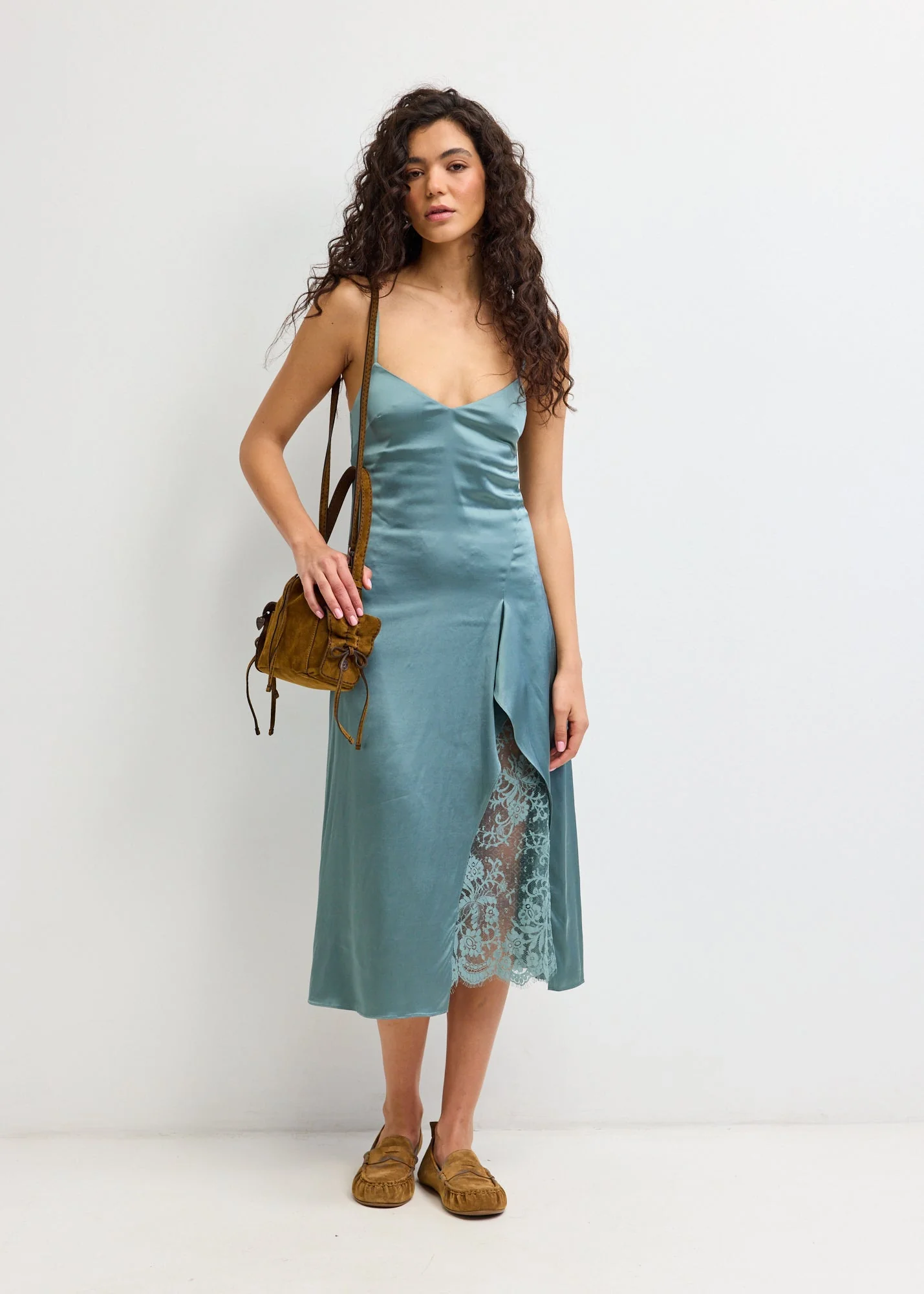 Satin Slip Dress - Image 4