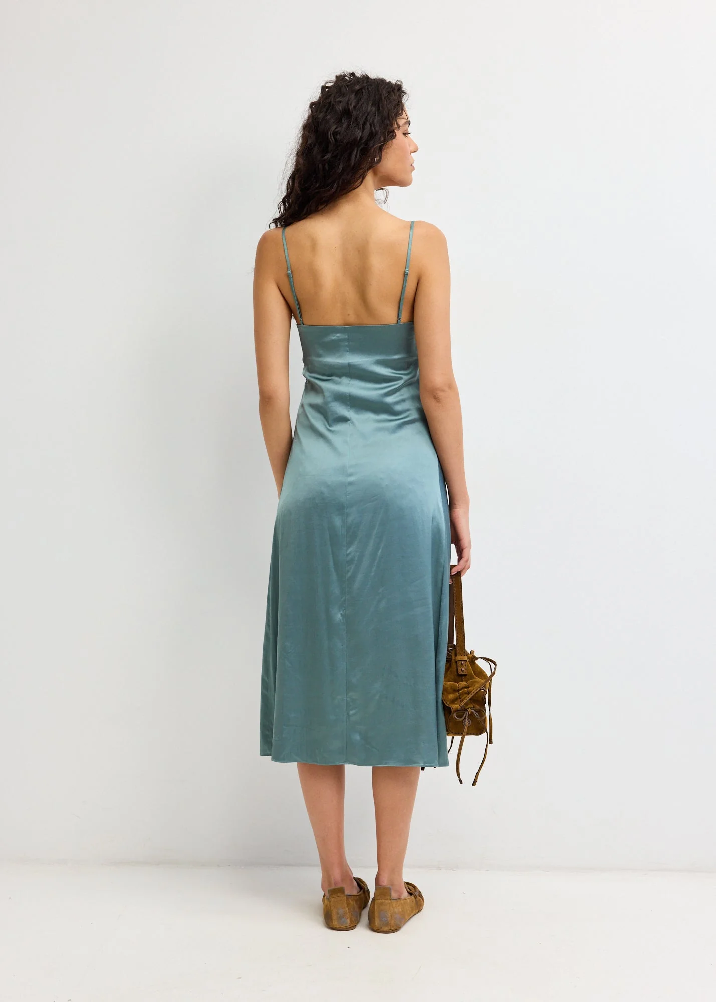 Satin Slip Dress - Image 5