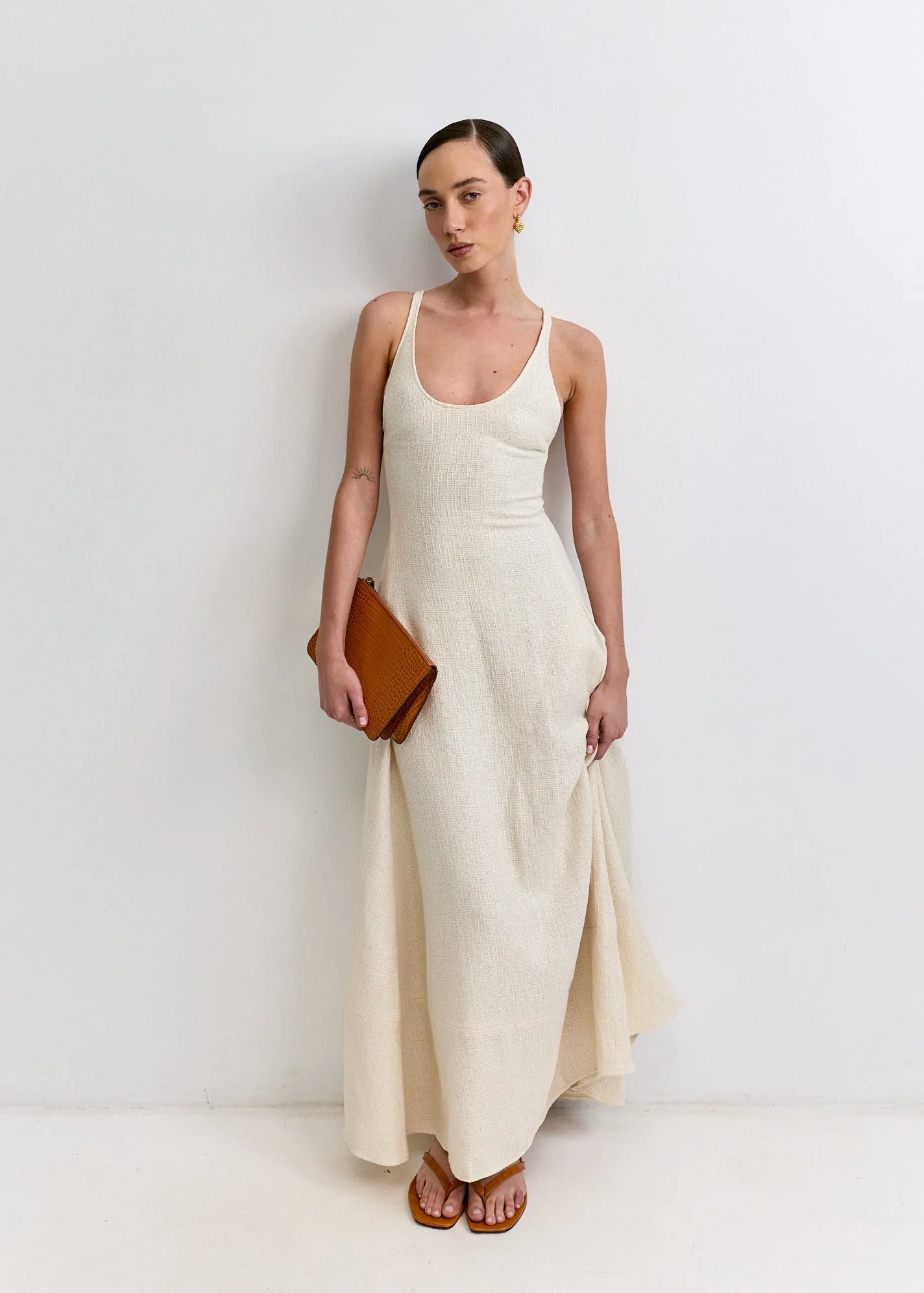 Sculpted Cotton Dress - Image 4