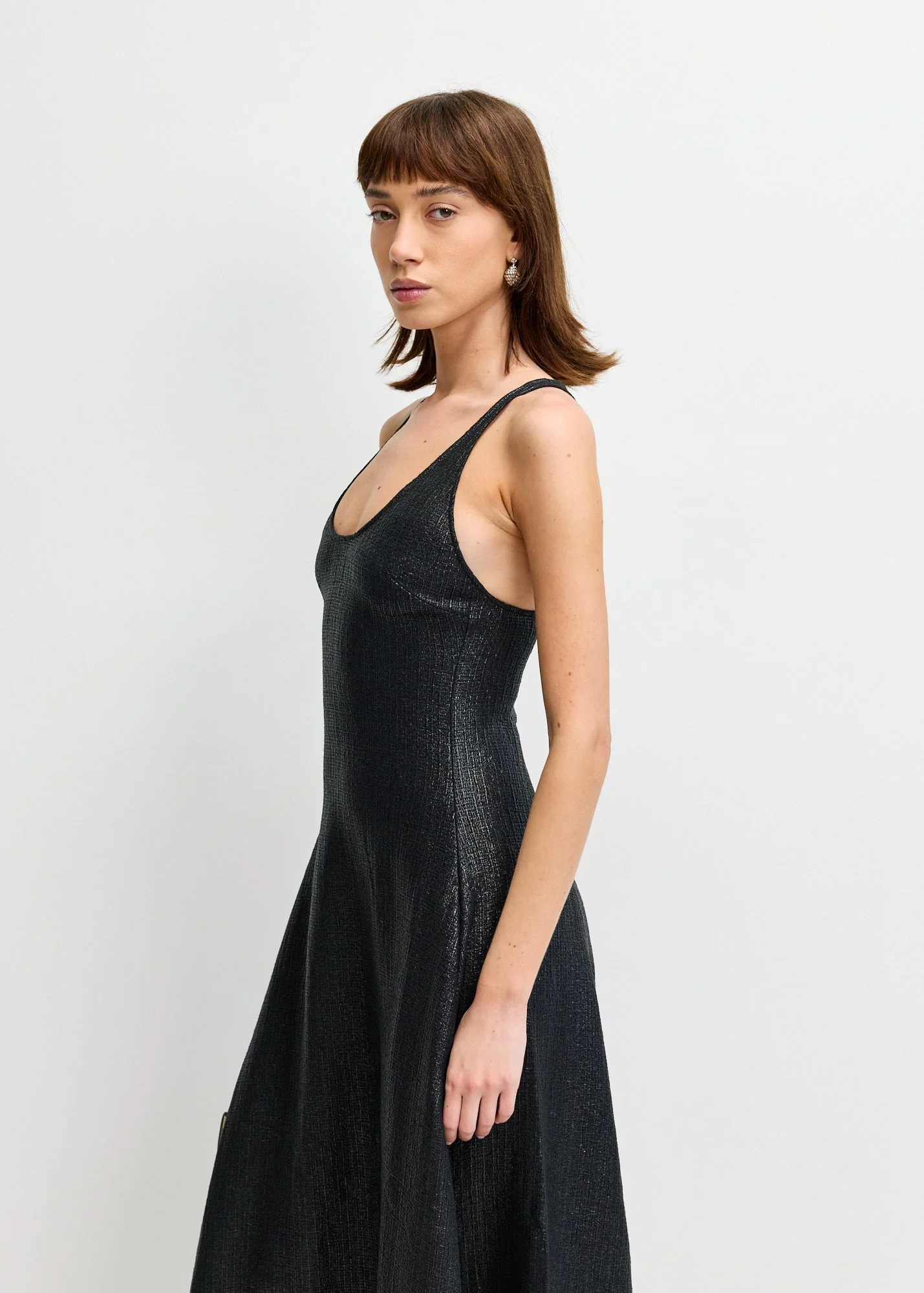 Sculpted Cotton Dress - Image 4