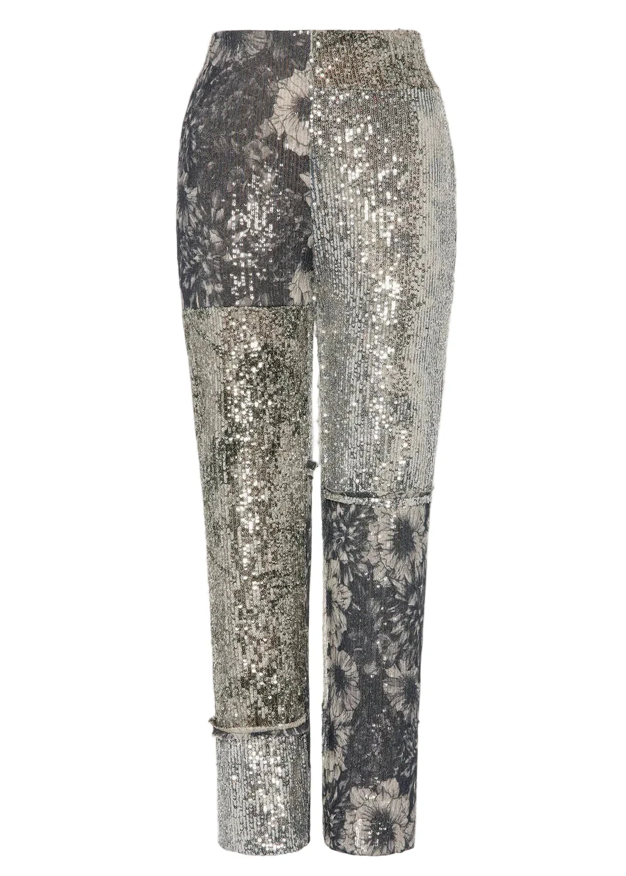 Sequin Patchwork Trousers