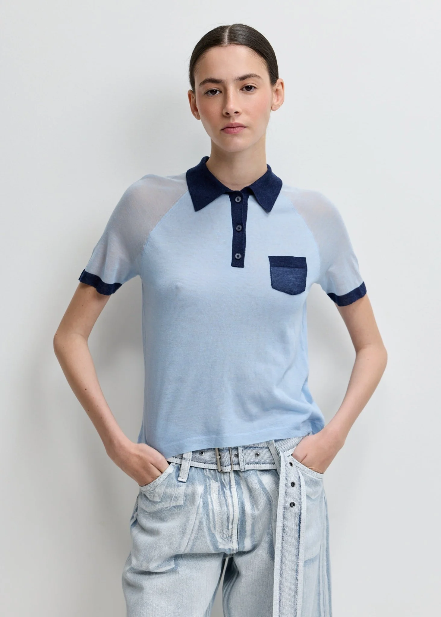 Sheer Polo Knit - Image 2