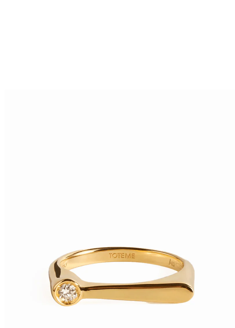 Signet Diamond Midi Ring 18kt