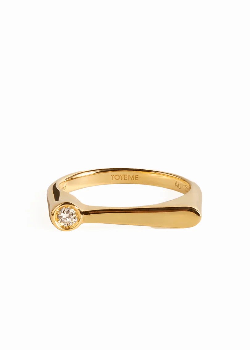 Signet Diamond Midi Ring 18kt - Image 3