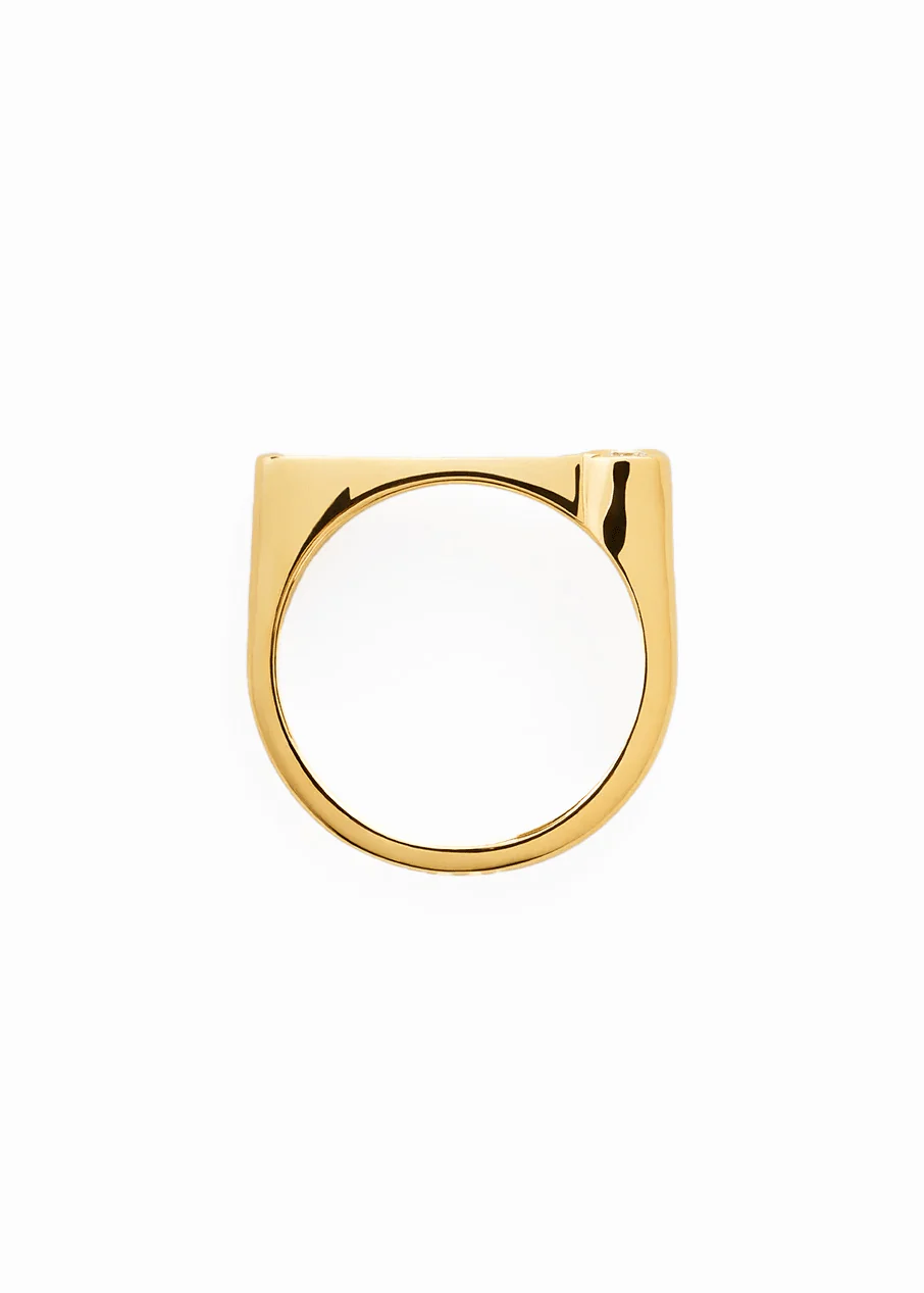 Signet Diamond Midi Ring 18kt - Image 5