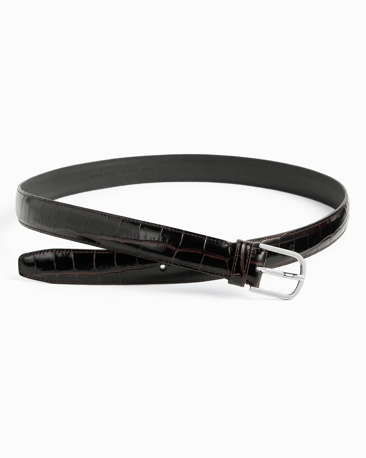 Slim Croco-Embossed Belt - Image 3