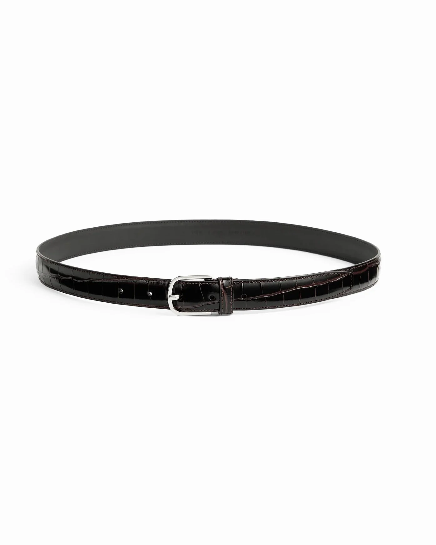 Slim Croco-Embossed Belt - Image 4