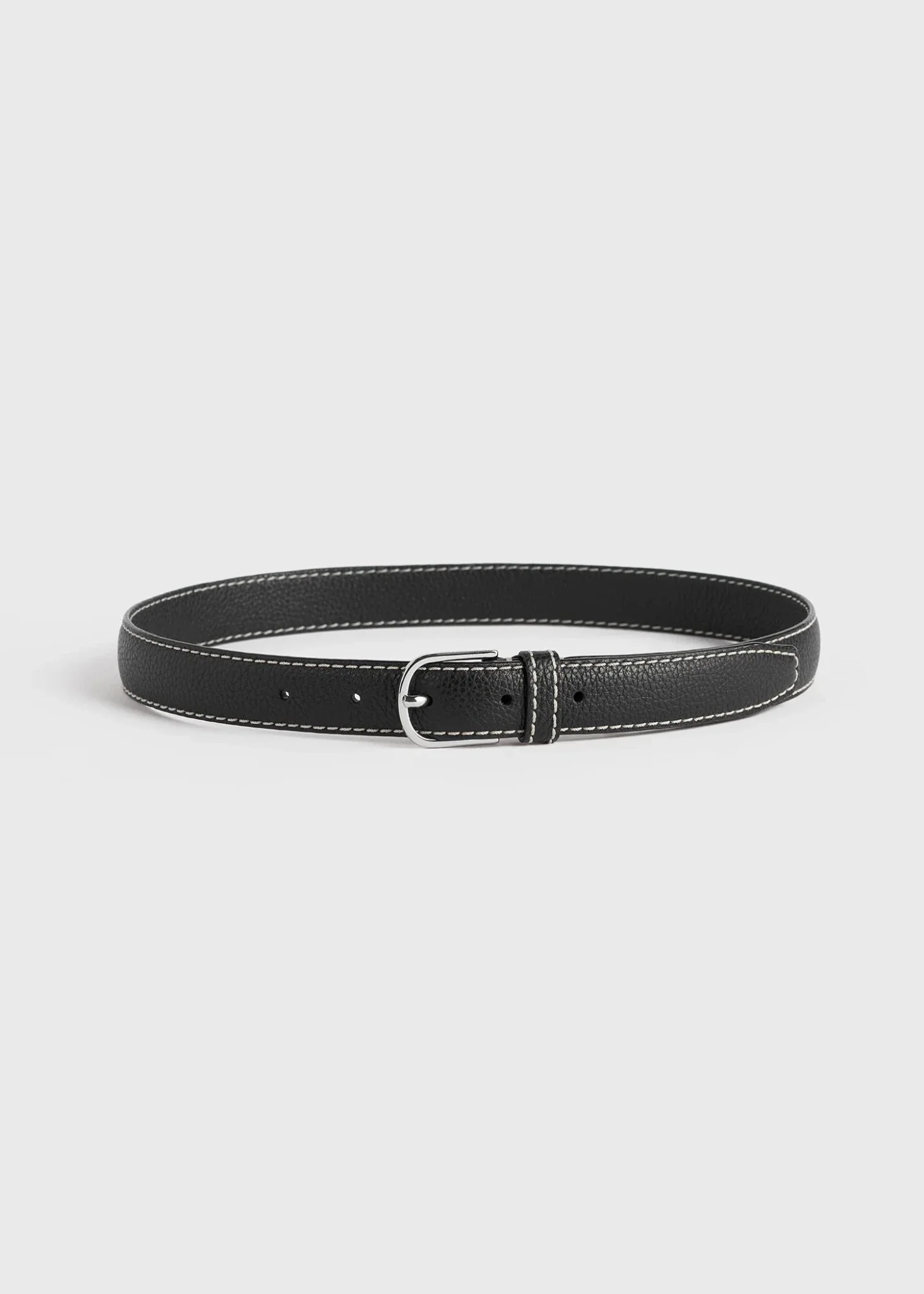 Slim Grained-Leather Trouser Belt - Image 4