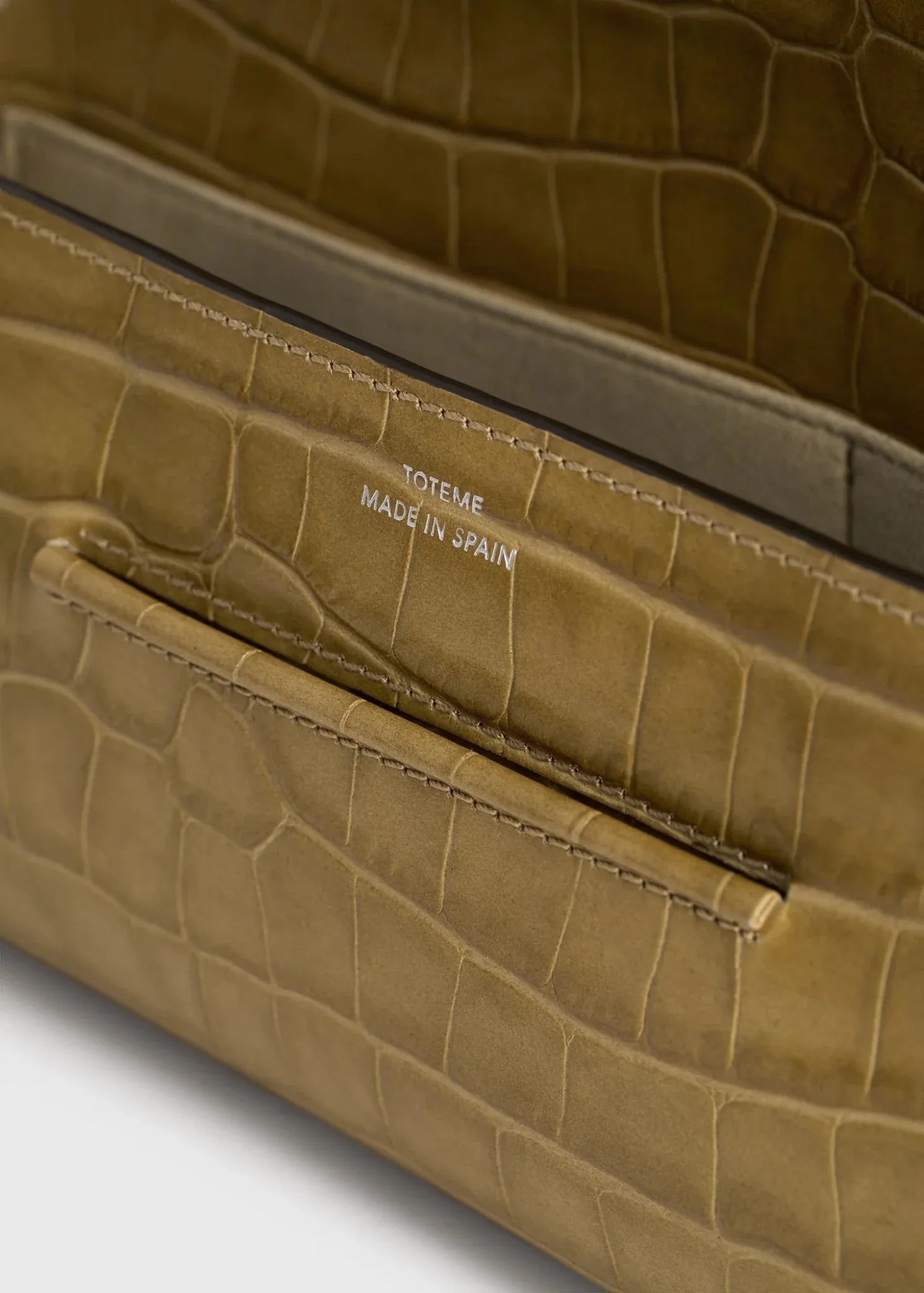 Soft Croco-Embossed T-Clutch - Image 4