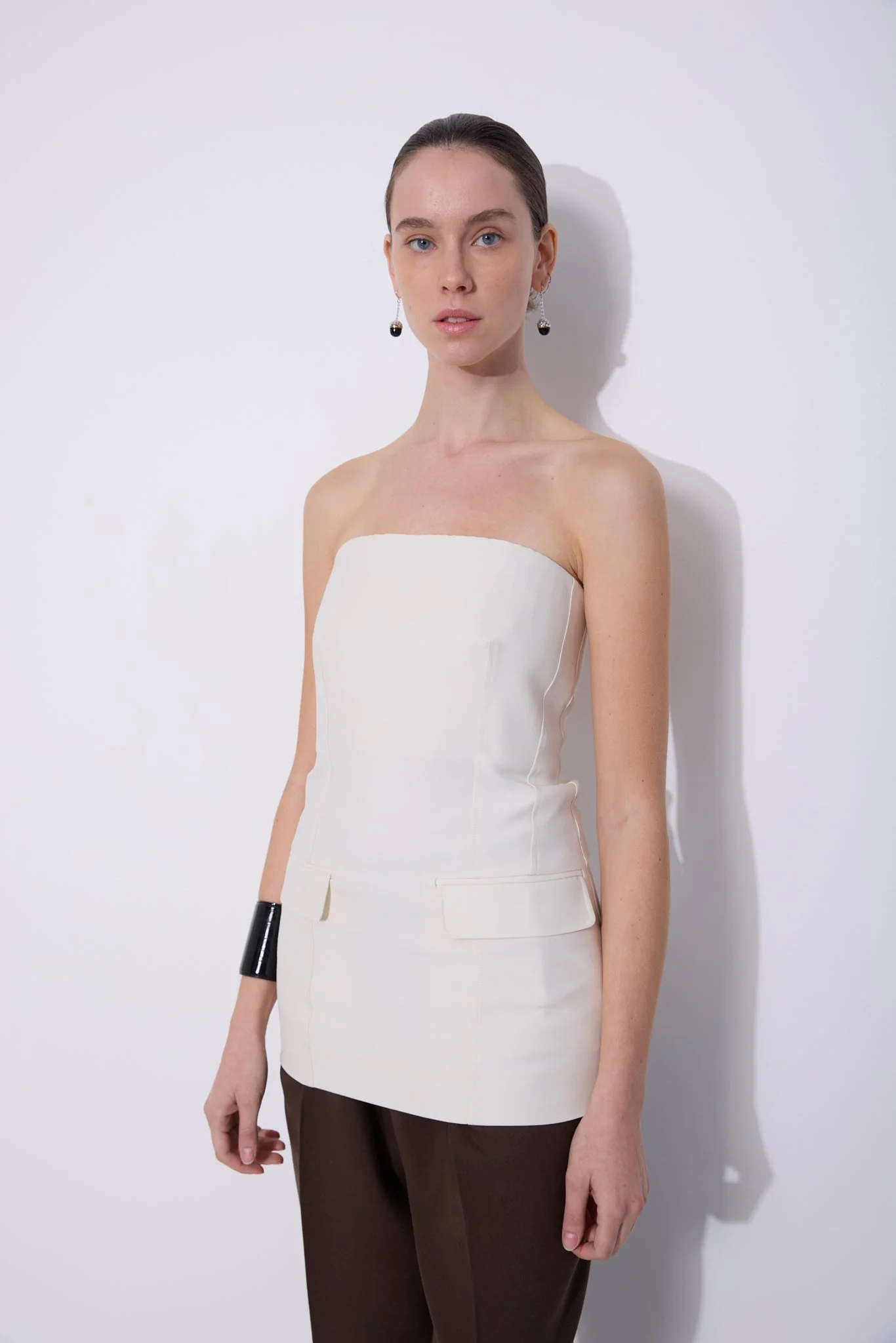 Strapless Crepe Pocket Top - Image 2