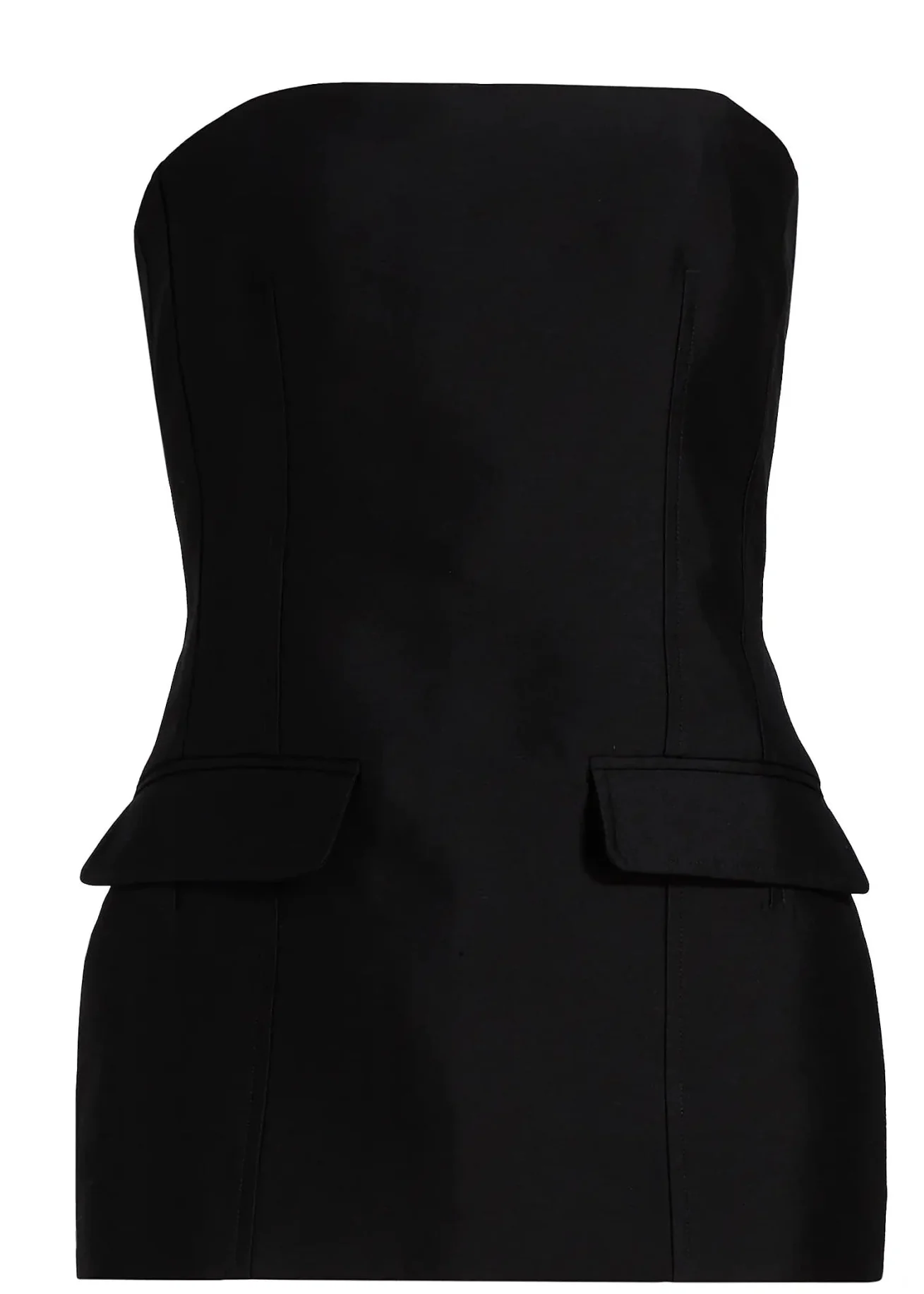 Strapless Crepe Pocket Top