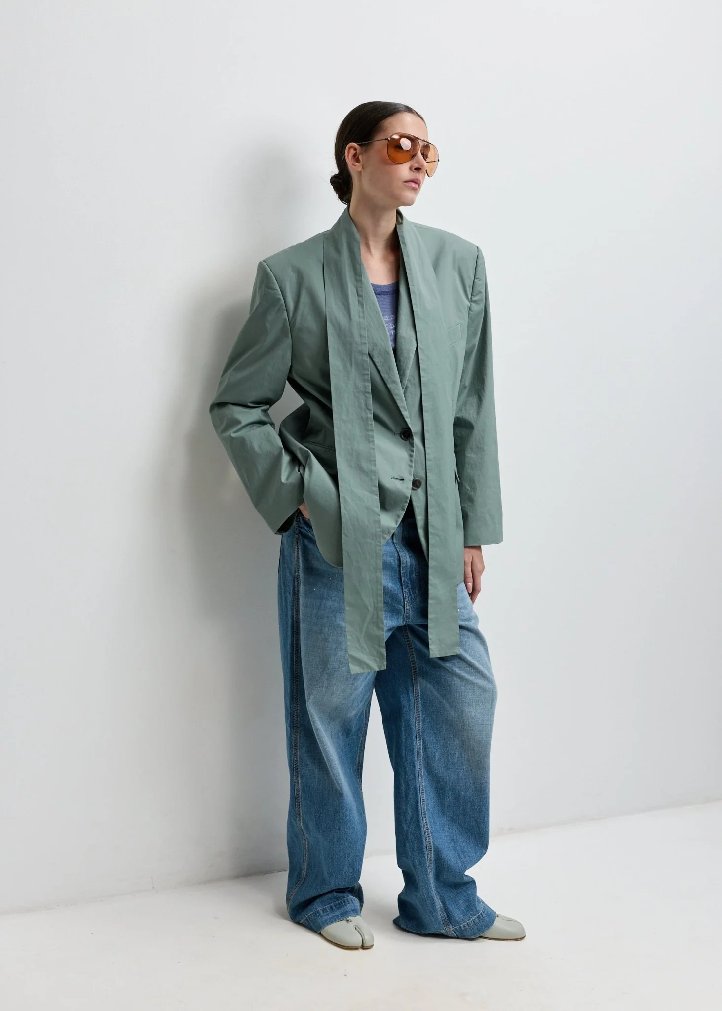 Suit Jacket With Scarf - Image 2