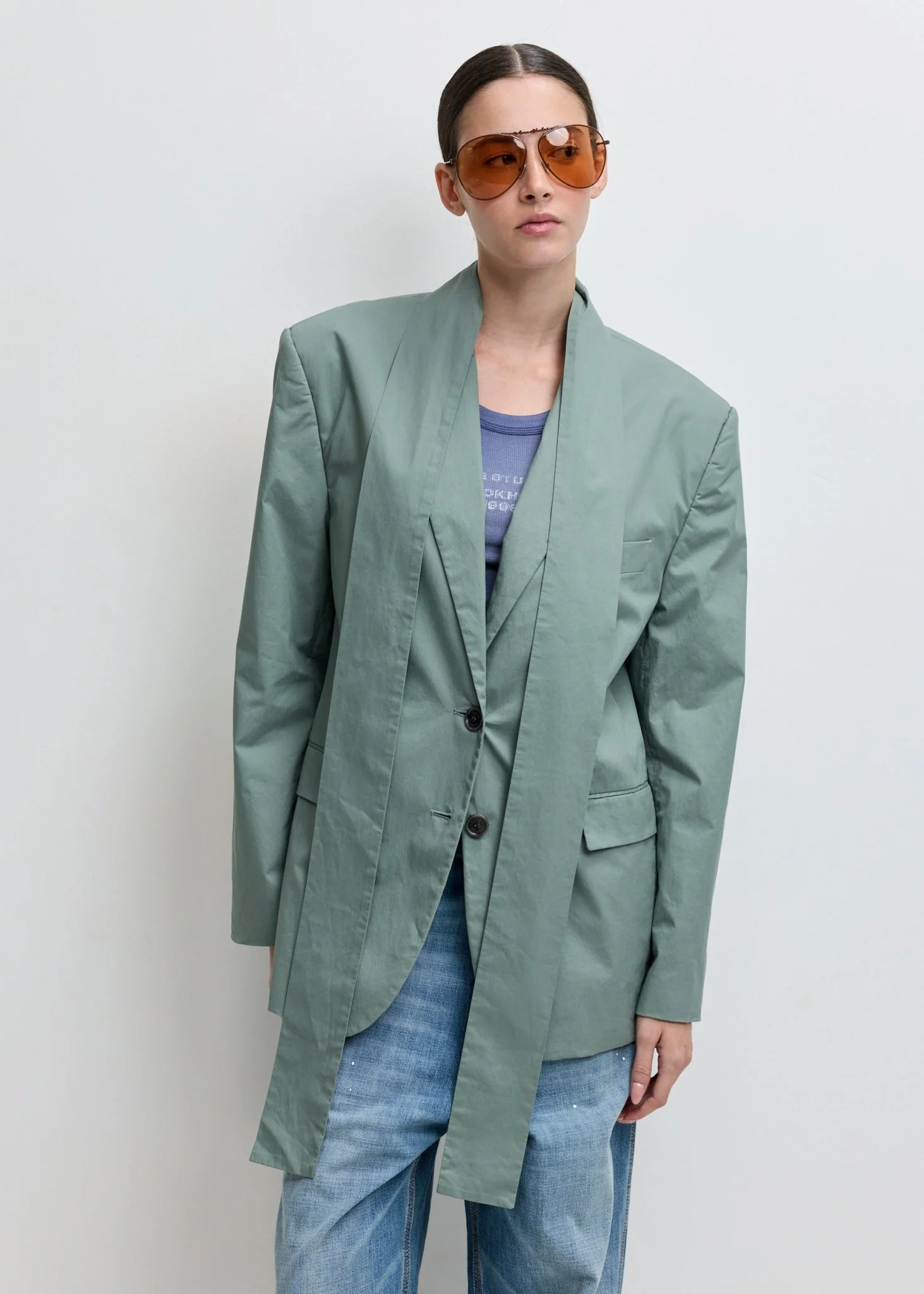 Suit Jacket With Scarf - Image 4