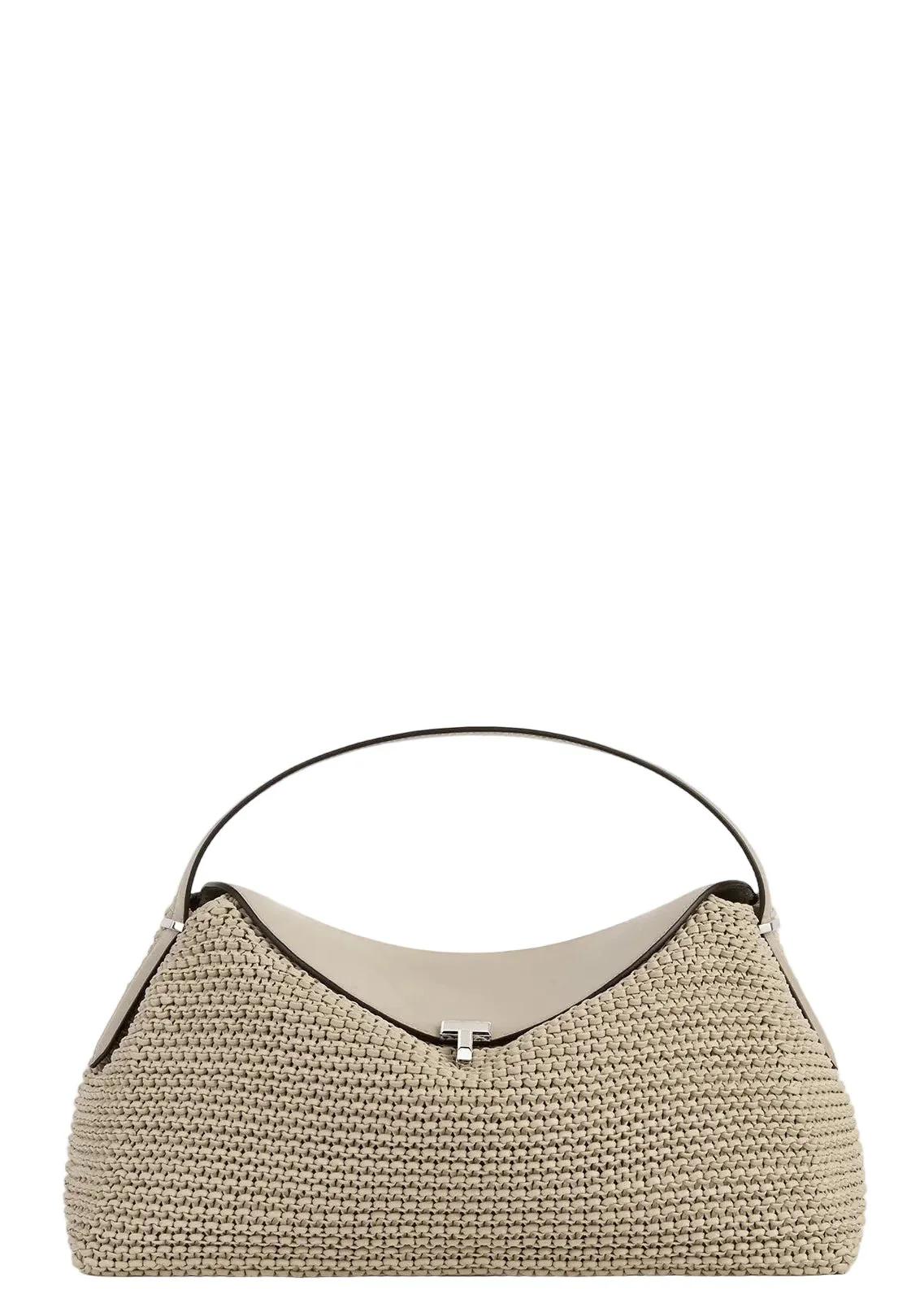 T-Lock Woven-Leather Top Handle