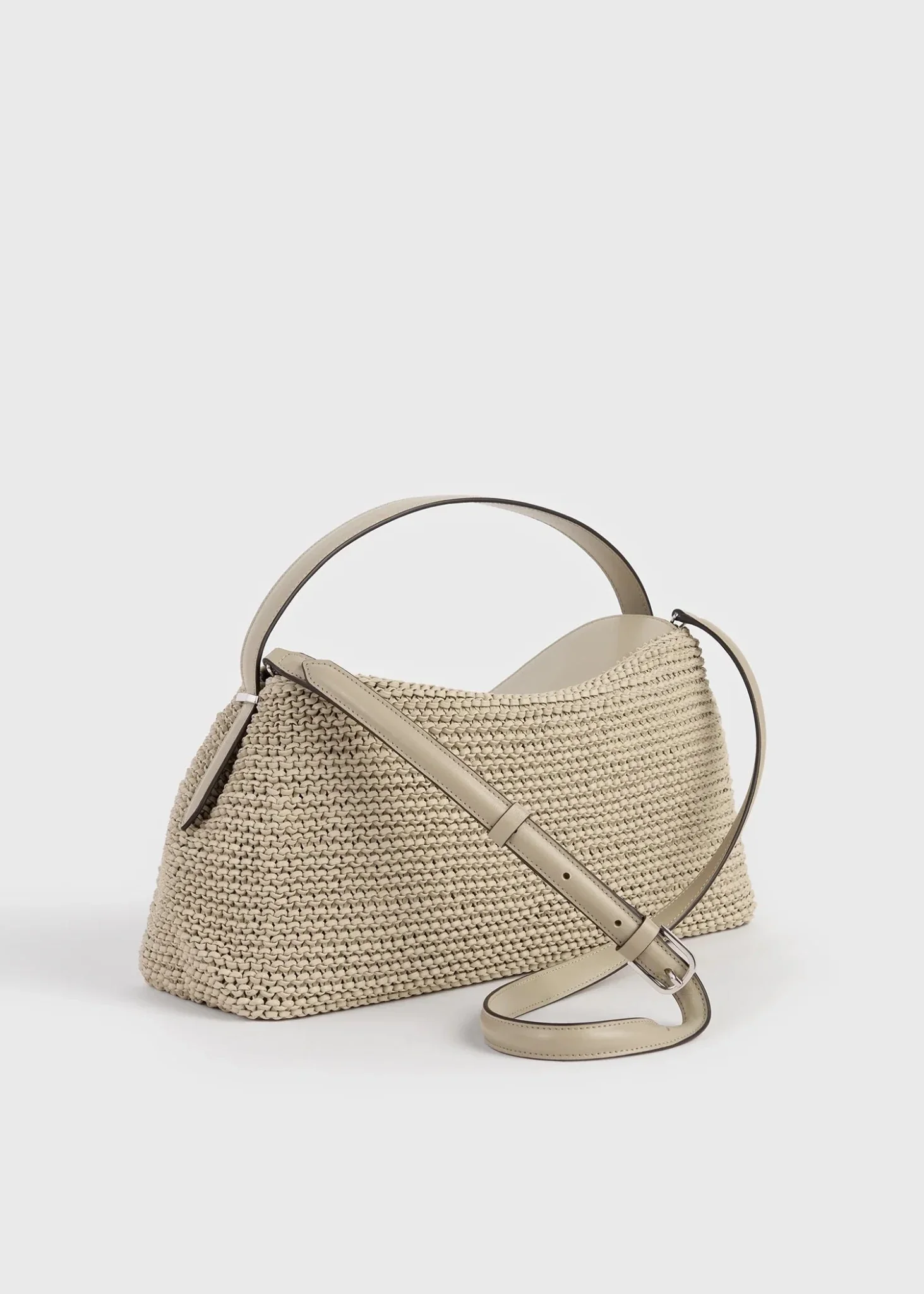 T-Lock Woven-Leather Top Handle - Image 3