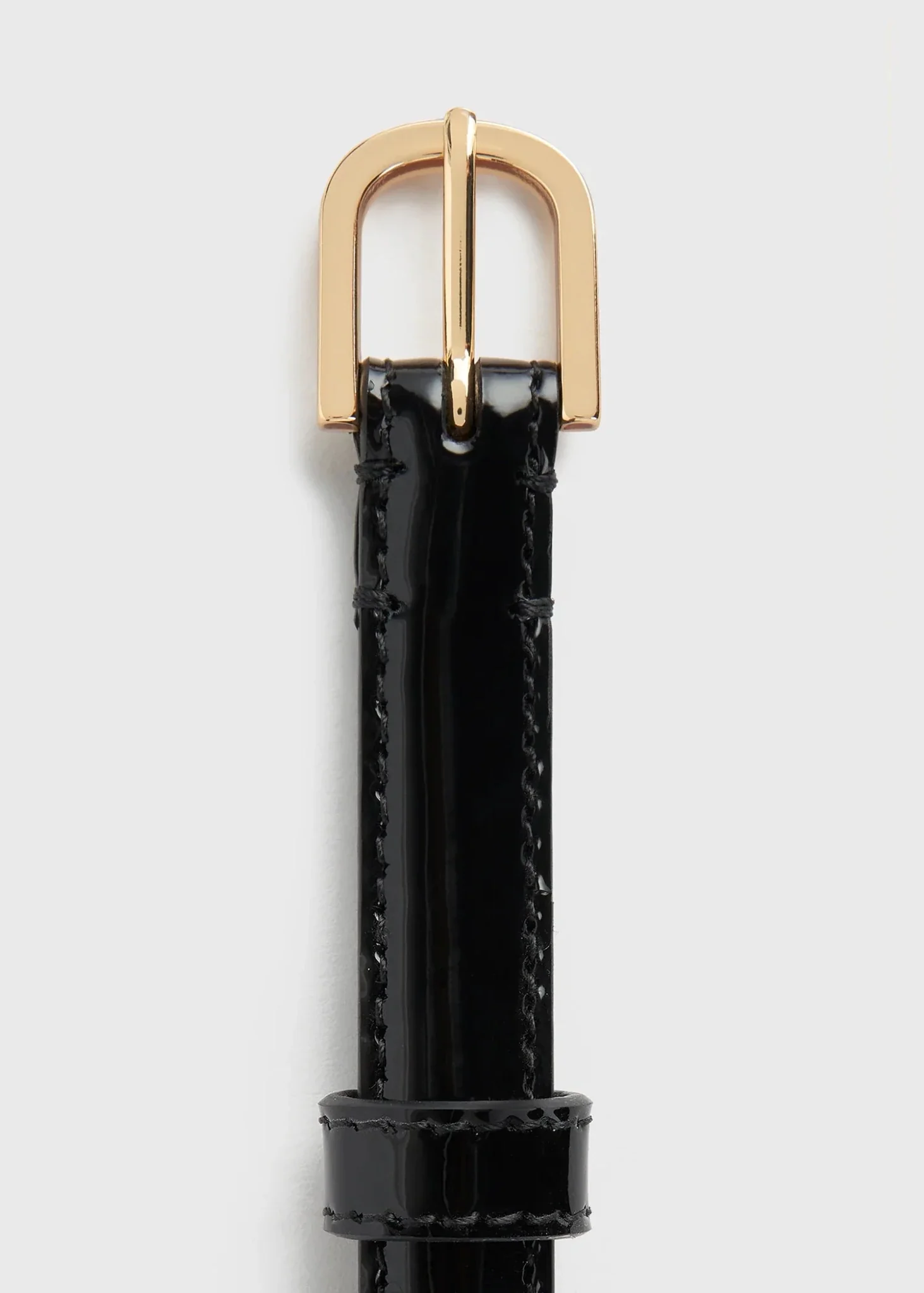 Thin Patent-Leather Trouser Belt - Image 4