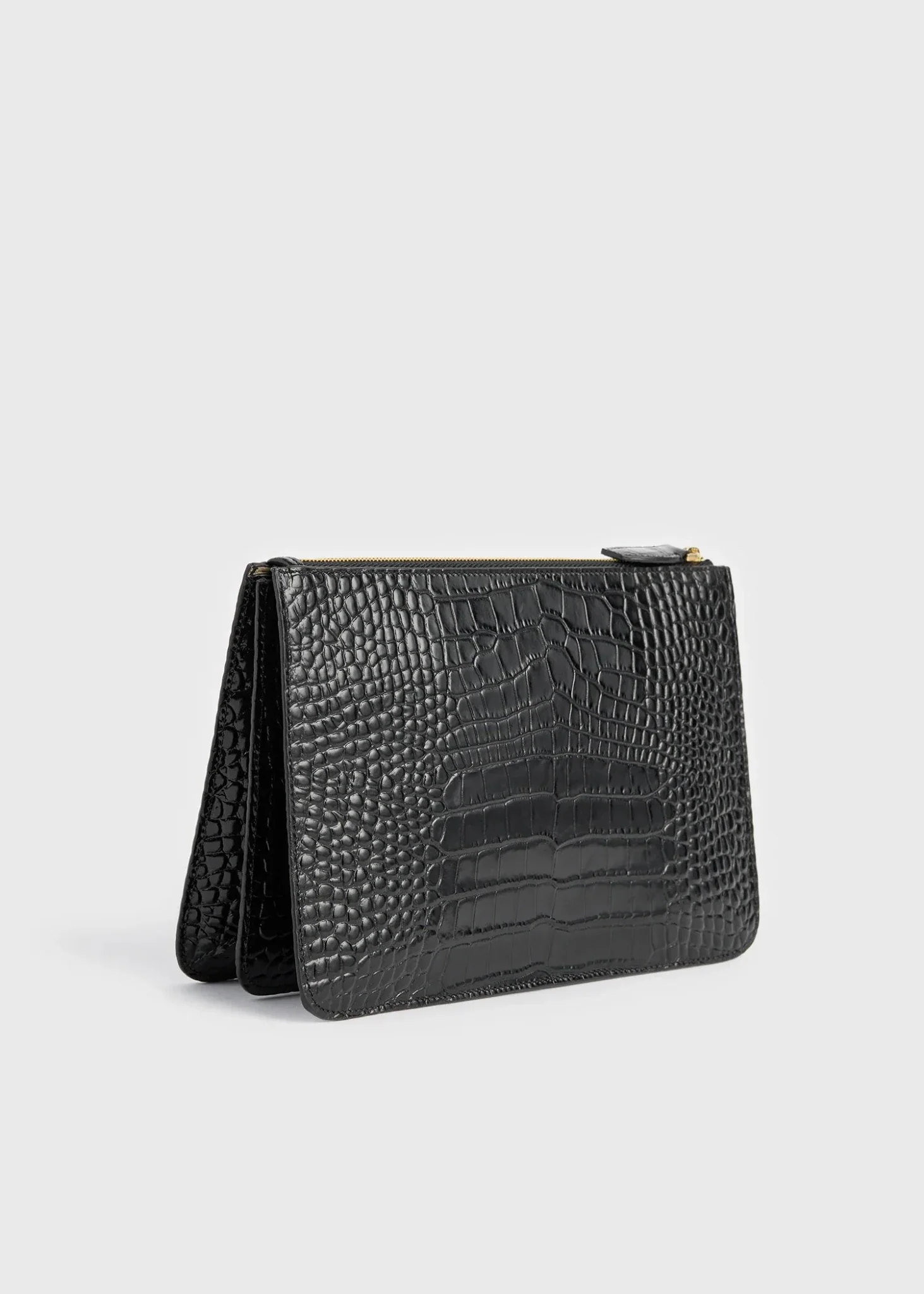 Threefold Croco-Embossed Clutch - Image 5