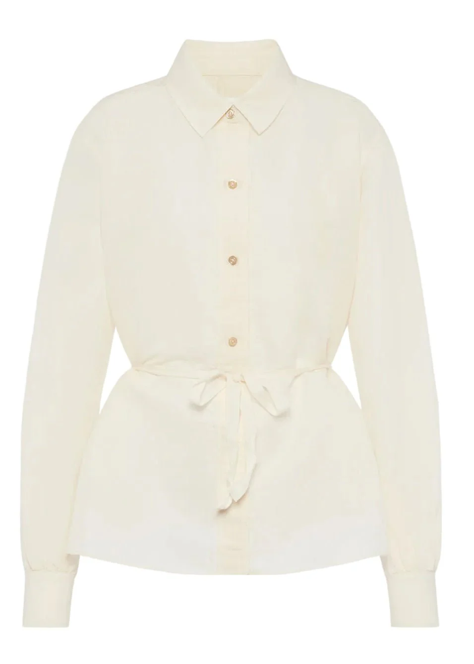 Tie-Waist Silk Shirt
