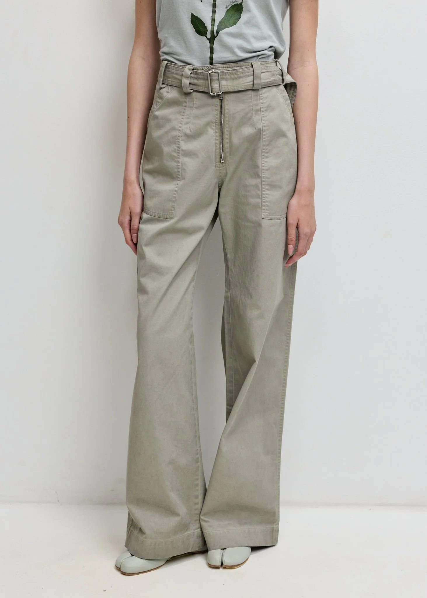 Twill Trousers With Belt - Image 3
