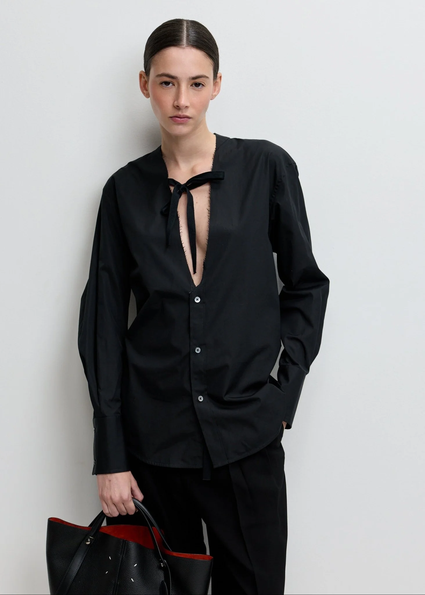 V-Neck Cotton Shirt - Image 2