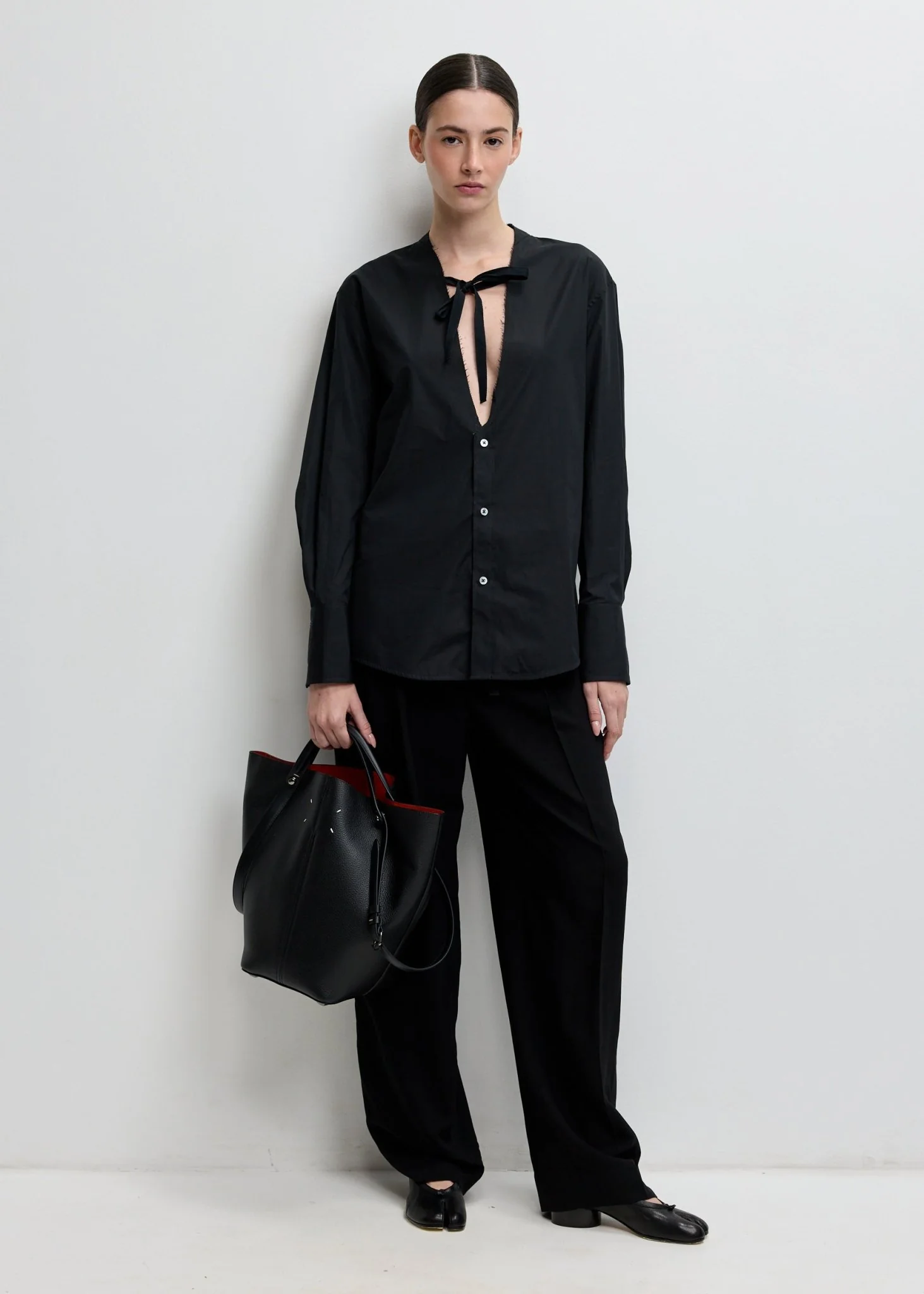 V-Neck Cotton Shirt - Image 3