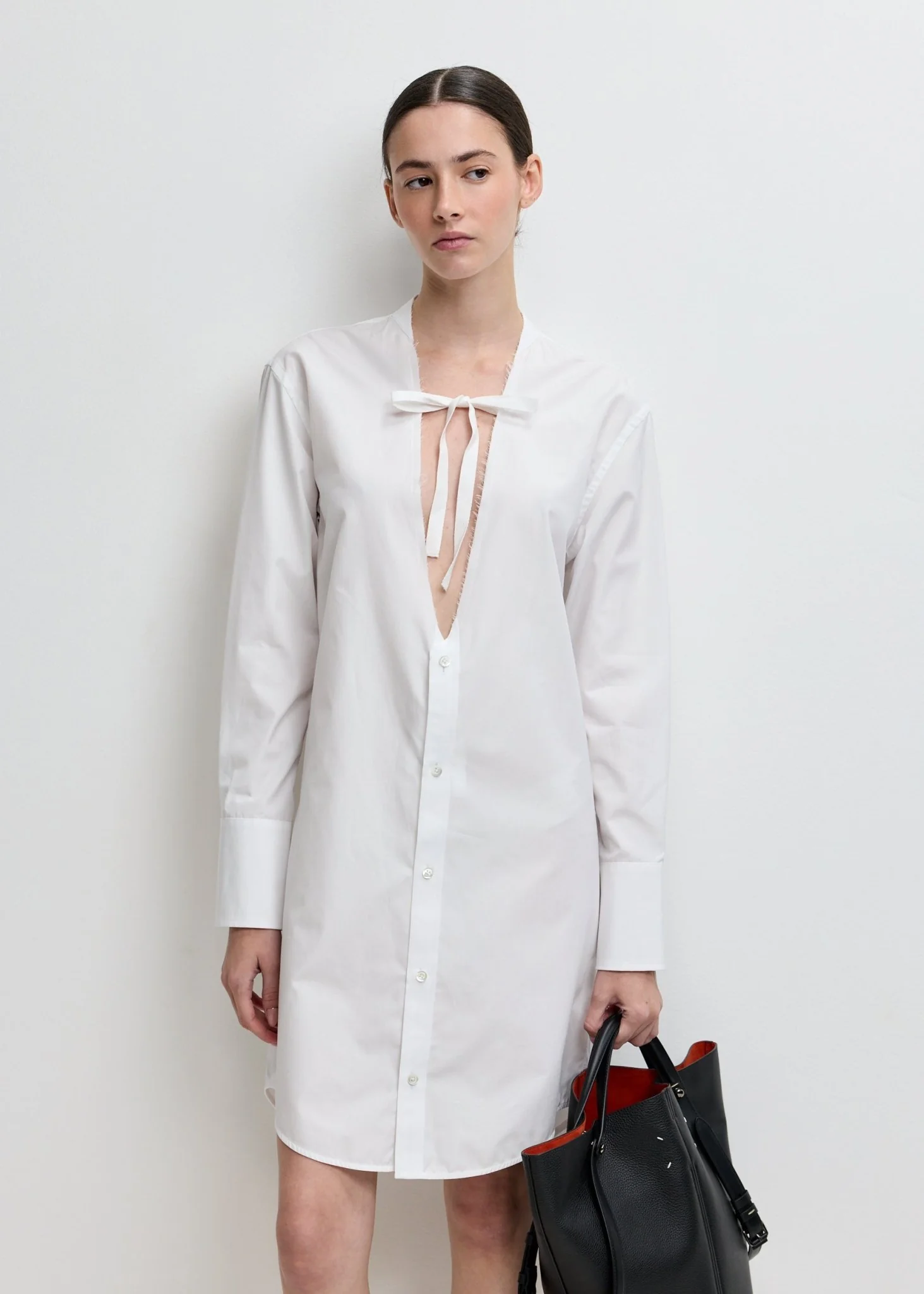 V-Neck Shirt Dress - Image 3